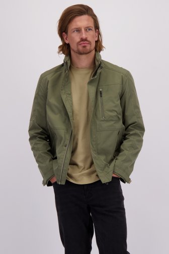 Voorkant van Kaki jas met uitritsbare kap door Ravøtt voor Heren