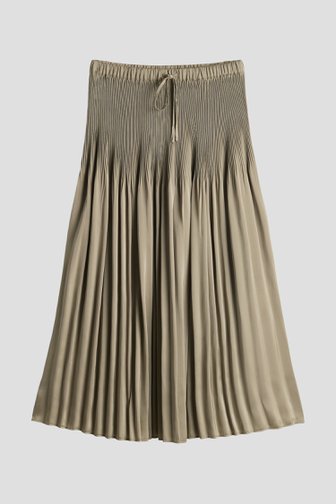Voorkant van Kaki plooirok met tailleband door Opus voor Dames