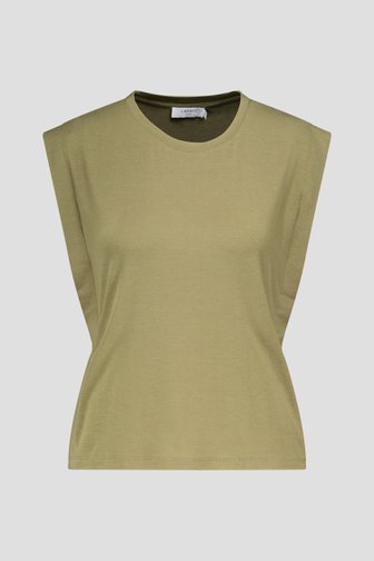Kaki T-shirt zonder mouwen van Liberty Island voor Dames