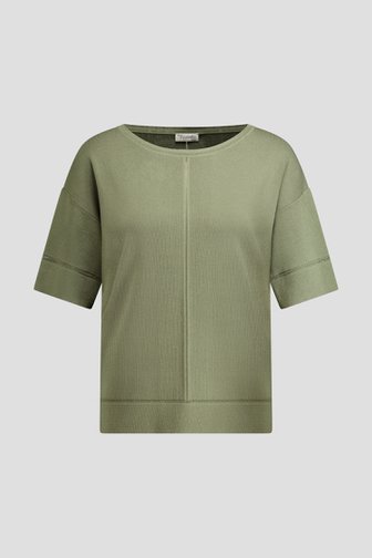 Productfoto 1 van Kaki trui met korte mouwen door Barbara Lebek voor Dames