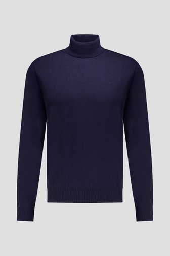 Productfoto 1 van Katoenen trui met rolkraag - donkerblauw door Dansaert Blue voor Heren