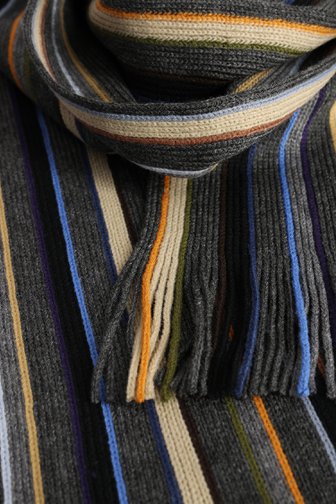 Voorkant van Kleurrijke gestreepte sjaal door Liberty Island voor Heren