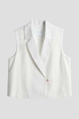 Kort wit mouwloos vestje van Opus voor Dames