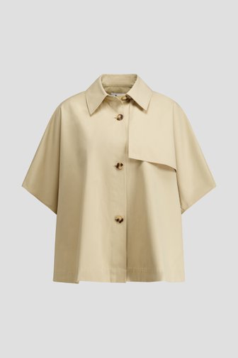 Voorkant van Korte beige trenchcoat  door Louise voor Dames