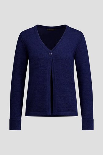 Voorkant van Korte donkerblauwe cardigan  door Claude Arielle voor Dames