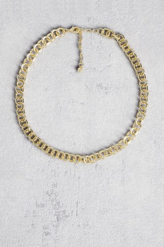 Korte gouden schakelketting