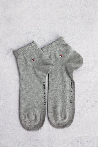 Voorkant van Korte grijze sokken - 2 paar door Tommy Hilfiger voor Heren