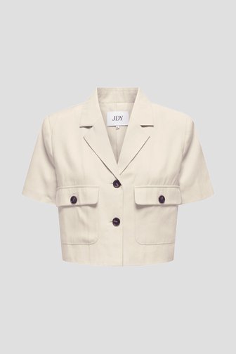 Korte lichtbeige blazer met korte mouwen van JDY voor Dames