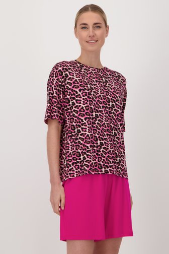 Korte roze pyjamaset met luipaardprint van Liberty Island voor Dames