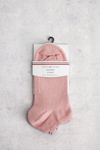 Voorkant van Korte sokken in wit en roze - 2 paar door Tommy Hilfiger voor Dames