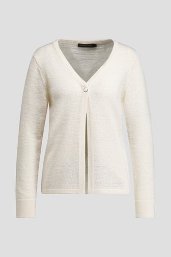 Voorkant van Korte witte cardigan  door Claude Arielle voor Dames