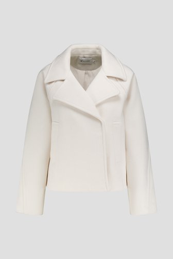 Voorkant van Korte witte mantel door D'Auvry voor Dames