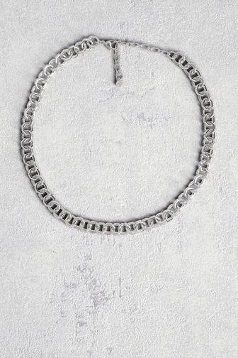 Korte zilveren schakelketting van Liberty Island voor Dames