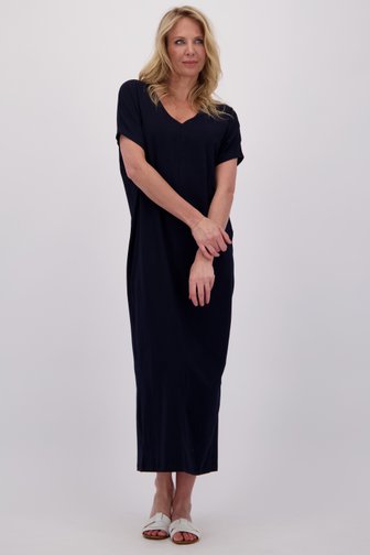 Lang donkerblauw kleedje met split van AC by Annelien Coorevits voor Dames