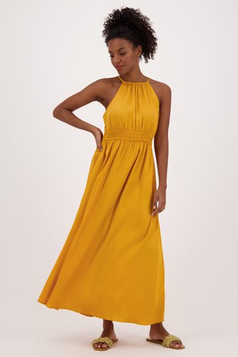 Lang, geel-oranje kleedje 