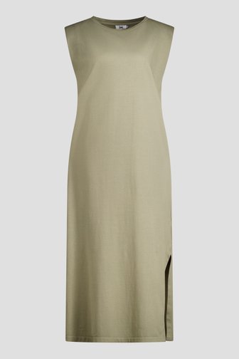 Voorkant van Lang grijsgroen kleedje  door Louise voor Dames