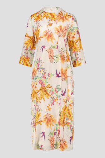 Lang linnen kleedje met kleurrijke bloemenprint van Diane Laury voor Dames
