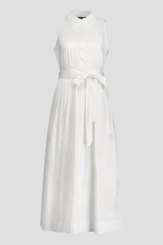 Productfoto 1 van Lang wit kleed met broderie anglaise door AC by Annelien Coorevits voor Dames