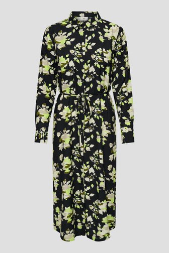 Voorkant van Lang zwart kleedje met bloemenprint door JDY voor Dames
