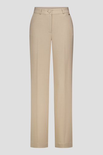 Voorkant van Lange beige broek  door Claude Arielle voor Dames
