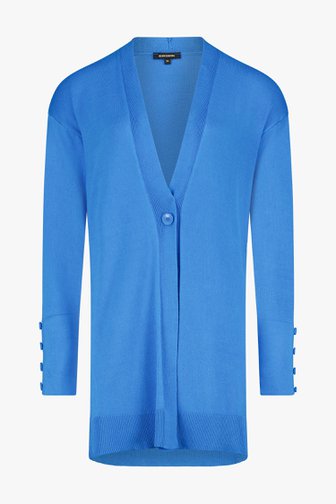 Lange blauwe cardigan van More & More voor Dames