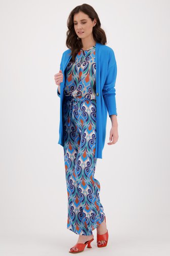 Lange blauwe cardigan van More & More voor Dames