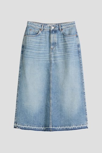Voorkant van Lange blauwe jeansrok door Marc O'Polo voor Dames