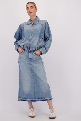 Voorkant van Lange blauwe jeansrok door Marc O'Polo voor Dames