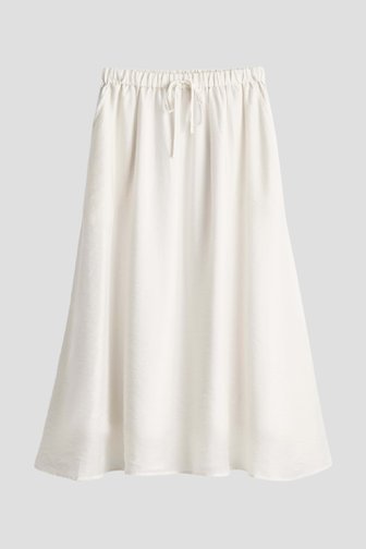 Voorkant van Lange ecru rok met elastische taille door Opus voor Dames