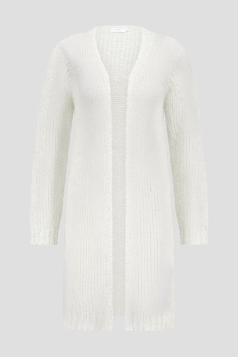 Lange gebreide ecru cardigan van Liberty Island voor Dames