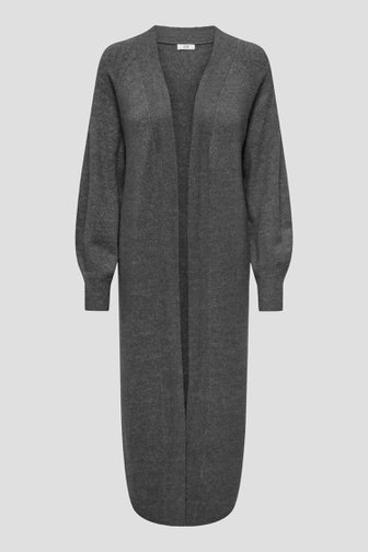 Voorkant van Lange grijze cardigan zonder knopen door JDY voor Dames