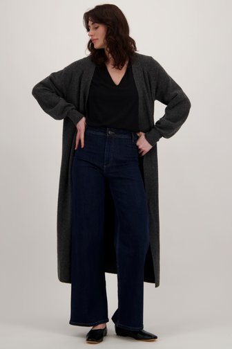 Voorkant van Lange grijze cardigan zonder knopen door JDY voor Dames