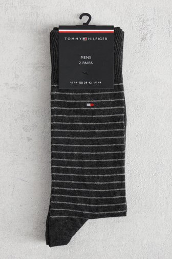 Voorkant van Lange grijze sokken - 2 paar door Tommy Hilfiger voor Heren