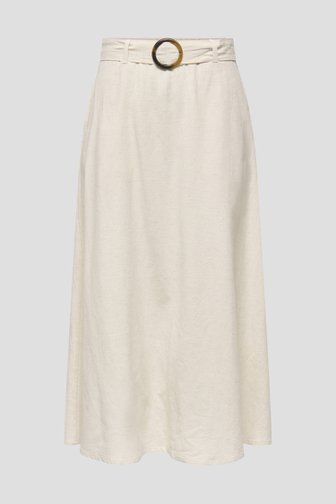 Productfoto 1 van Lange lichtbeige rok met riem door JDY voor Dames