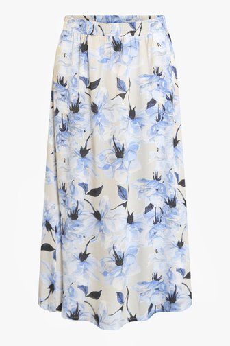 Lange rok met blauwe bloemenprint van Signature voor Dames