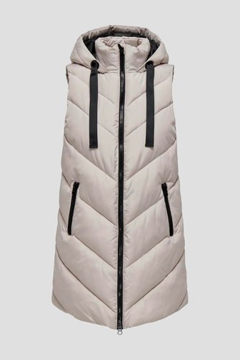Voorkant van Lange witte bodywarmer door JDY voor Dames