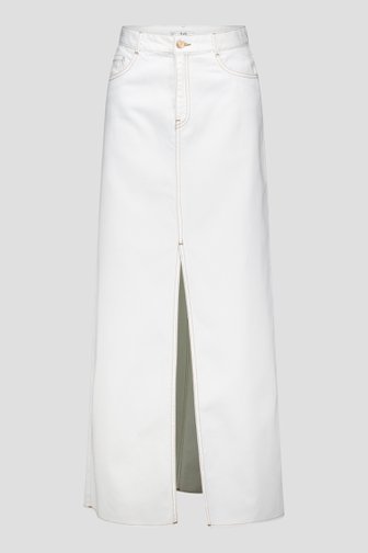 Lange witte jeansrok met split van Louise voor Dames