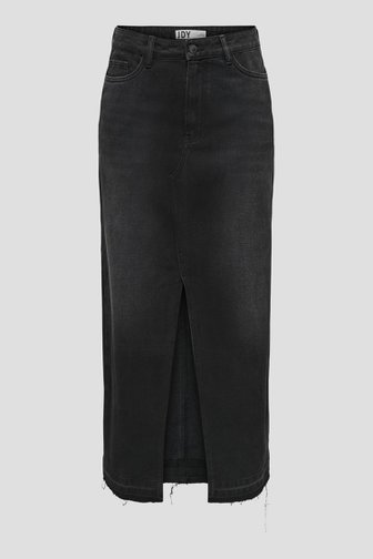 Voorkant van Lange zwarte jeansrok met split door JDY voor Dames