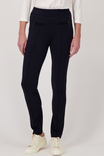 Le devant de Leggings bleu foncé avec taille élastiquée de Claude Arielle pour Femmes