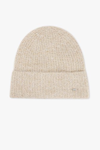 Lichtbeige glitterende muts van Opus voor Dames