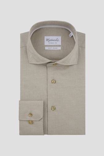 Productfoto 1 van Lichtbeige hemd - Slim fit door Michaelis voor Heren