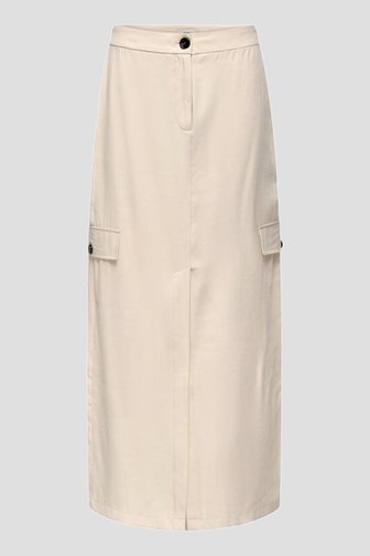 Lichtbeige maxirok met split van JDY voor Dames