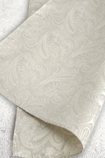 Voorkant van Lichtbeige pochet met paisleymotief door Liberty Island voor Heren