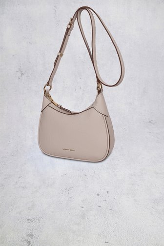 Voorkant van Lichtbeige schoudertas met sjaaltje door Laurent David voor Dames