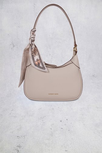 Voorkant van Lichtbeige schoudertas met sjaaltje door Laurent David voor Dames