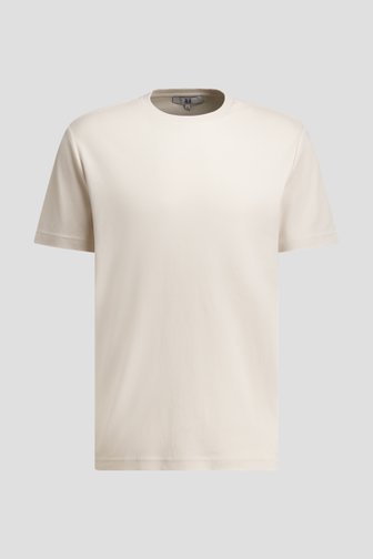 Voorkant van Lichtbeige T-shirt met ronde hals  door Upper East voor Heren