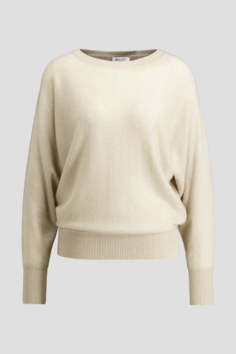 Voorkant van Lichtbeige trui met wol en kasjmier door D'Auvry Studio voor Dames