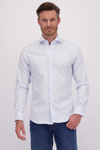 Michaelis Lichtblauw gemêleerd hemd - Slim fit