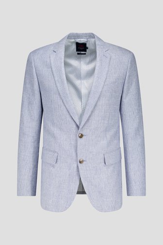 Lichtblauw geruite kostuumvest – regular fit van Dansaert Blue voor Heren