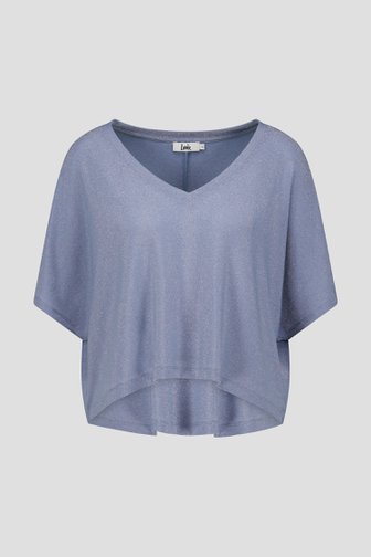 Lichtblauw glitterend T-shirt van Louise voor Dames